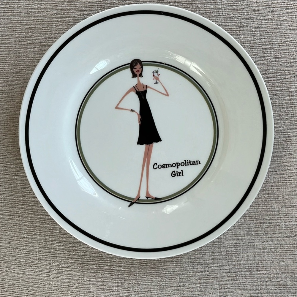 “The Girls - Cosmopolitan Girl” plate by Santa Barbara Ceramic Design